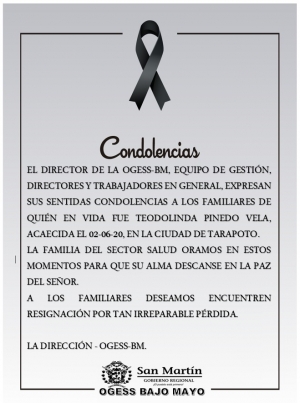 Condolencias