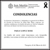 Condolencias